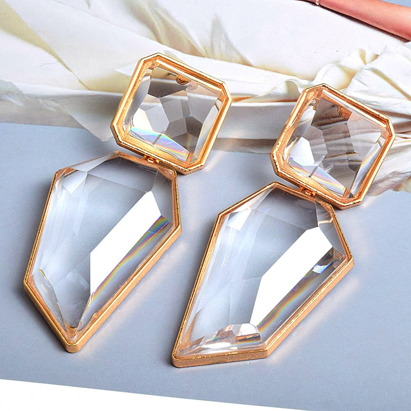 Clear And Pure Resin Elegant Drop Earrings - The Trendy Accessories Store