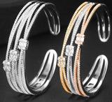 Unibiq Luxury  Bangle Cuff Bracelet with Stunning Crystal Stones