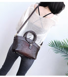 Vintage Theme Leather Luxury Tote Bag - The Trendy Accessories Store