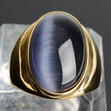 stainless steel Vintage Gold Plated Oval Ring