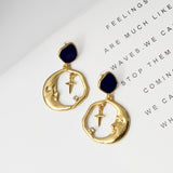 Vintage Drop Earring Inspired by Star Moon - The Trendy Accessories Store