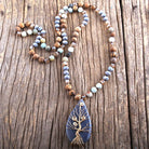 Precious Natural Glass/Stone Crystal Necklace - The Trendy Accessories Store