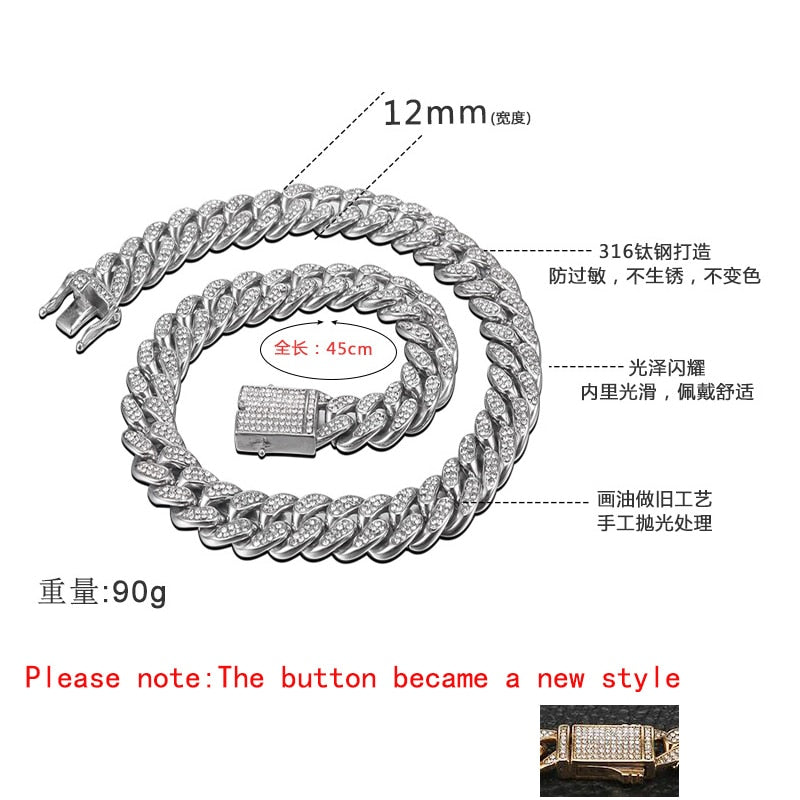 Trendy Stainless Steel Chain Chokers For Men
