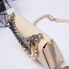 Premium Gold Plated Chain Leather Handbag - The Trendy Accessories Store