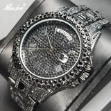 Waterproof Luxury Diamond Quartz Wristwatch  For Men