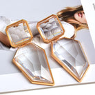 Clear And Pure Resin Elegant Drop Earrings - The Trendy Accessories Store