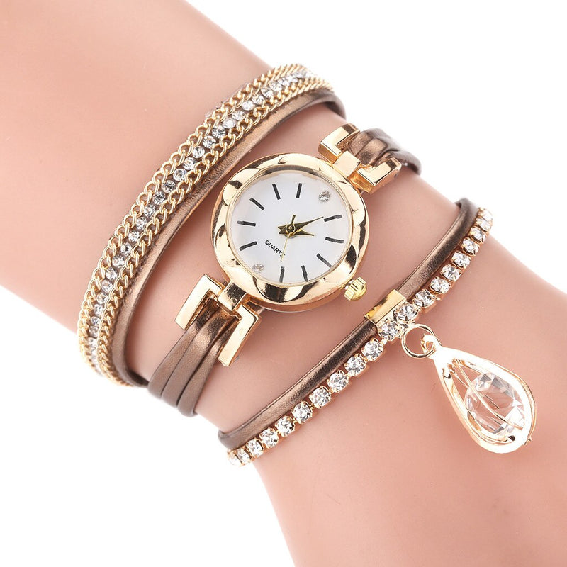 Luxury Diamond Women's Gold Wrist Watch