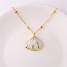 Classic Gold Plated Shell Necklaces and Pendants - The Trendy Accessories Store