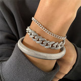 4Pcs/Set Luxury Adjustable Nostalgic Trendy Crystal Bracelet