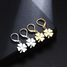 Clover Chic style Gold Platted Earrings - The Trendy Accessories Store