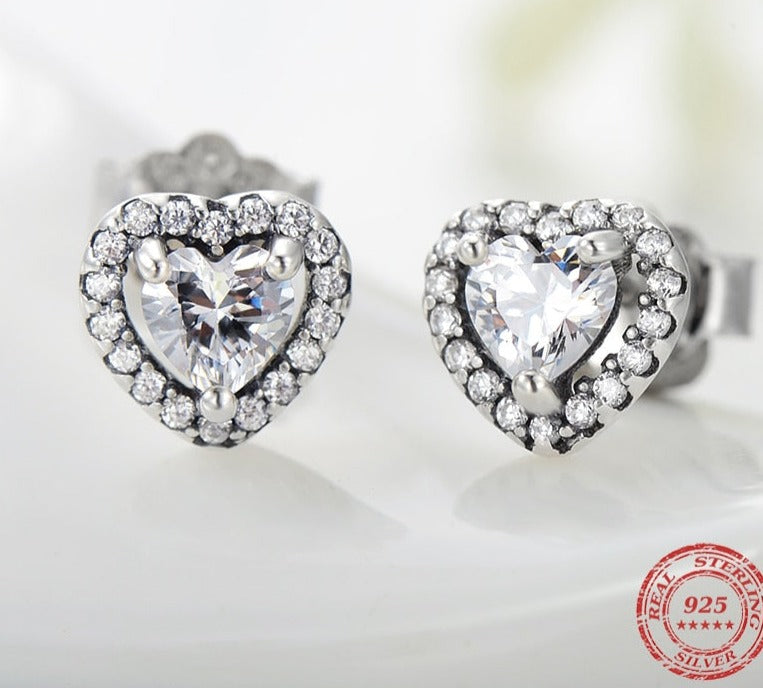 Sterling Silver Heart Fashion Luxury Sets Ring For Women