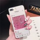 Floral and Unicornwith Glitter Water Liquid iPhone Case - The Trendy Accessories Store