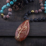 Precious Natural Glass/Stone Crystal Necklace - The Trendy Accessories Store