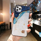 3D Luxury Gold and Blue Silicone iPhone Case - The Trendy Accessories Store