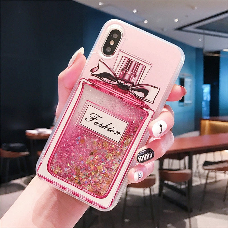 Floral and Unicornwith Glitter Water Liquid iPhone Case - The Trendy Accessories Store