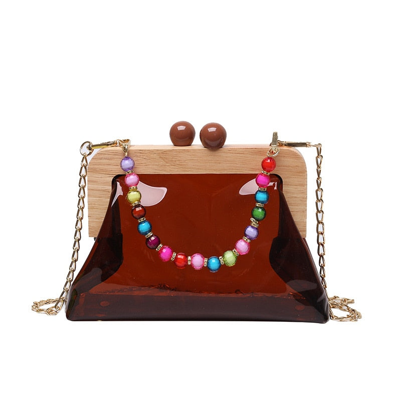 Luxury Fancy Acrylic Chain Bag Crossbody Handbag