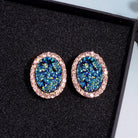 Luxury Inspired Crystal Round Stud Earrings - The Trendy Accessories Store