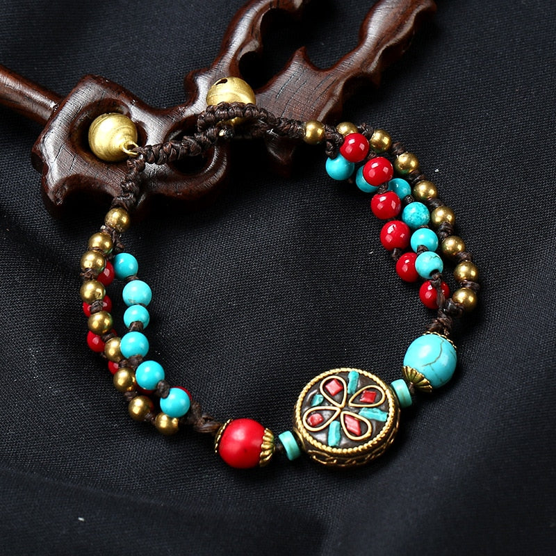 Handmade Vintage Braided Nepal Bracelet - The Trendy Accessories Store