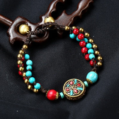 Handmade Vintage Braided Nepal Bracelet - The Trendy Accessories Store