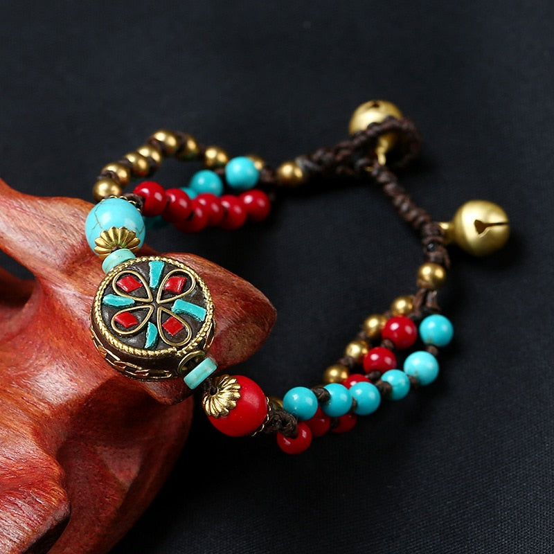 Handmade Vintage Braided Nepal Bracelet - The Trendy Accessories Store