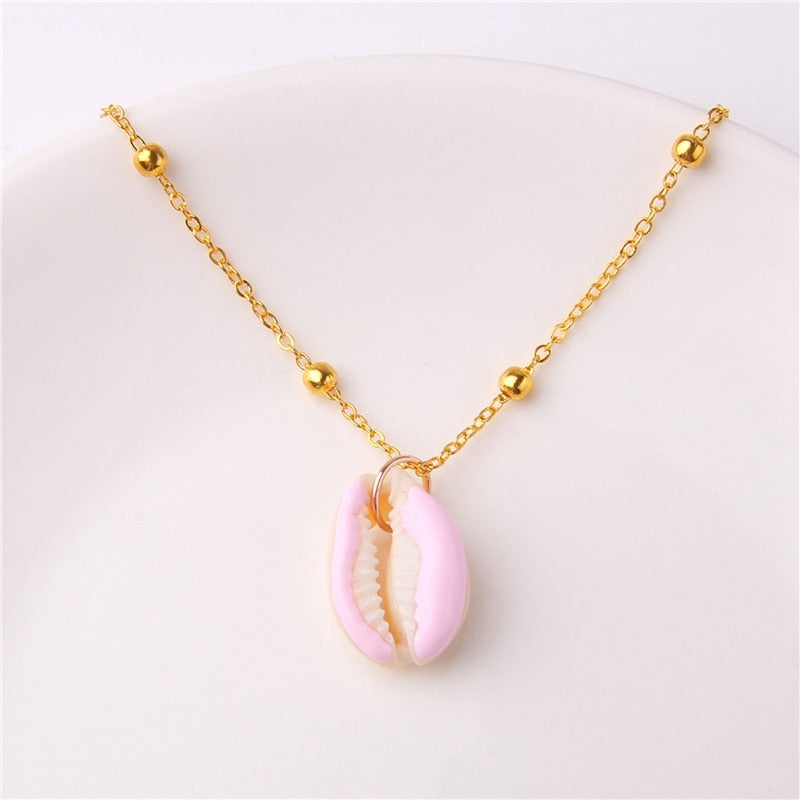 Classic Gold Plated Shell Necklaces and Pendants - The Trendy Accessories Store