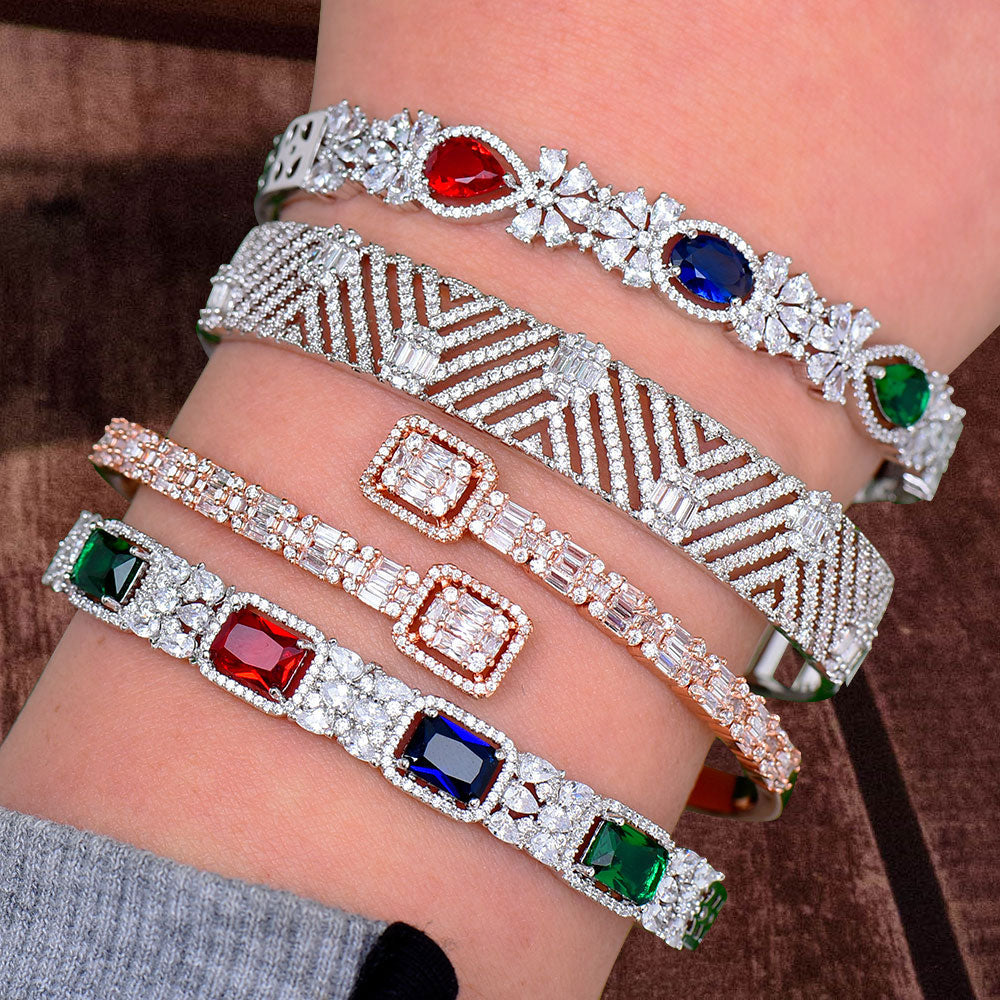 GODKI Trendy Luxury Stackable Bangle Cuff Crystal Bracelet - The Trendy Accessories Store