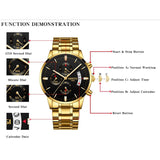 Luxury Militray Sport Quartz Watch Men