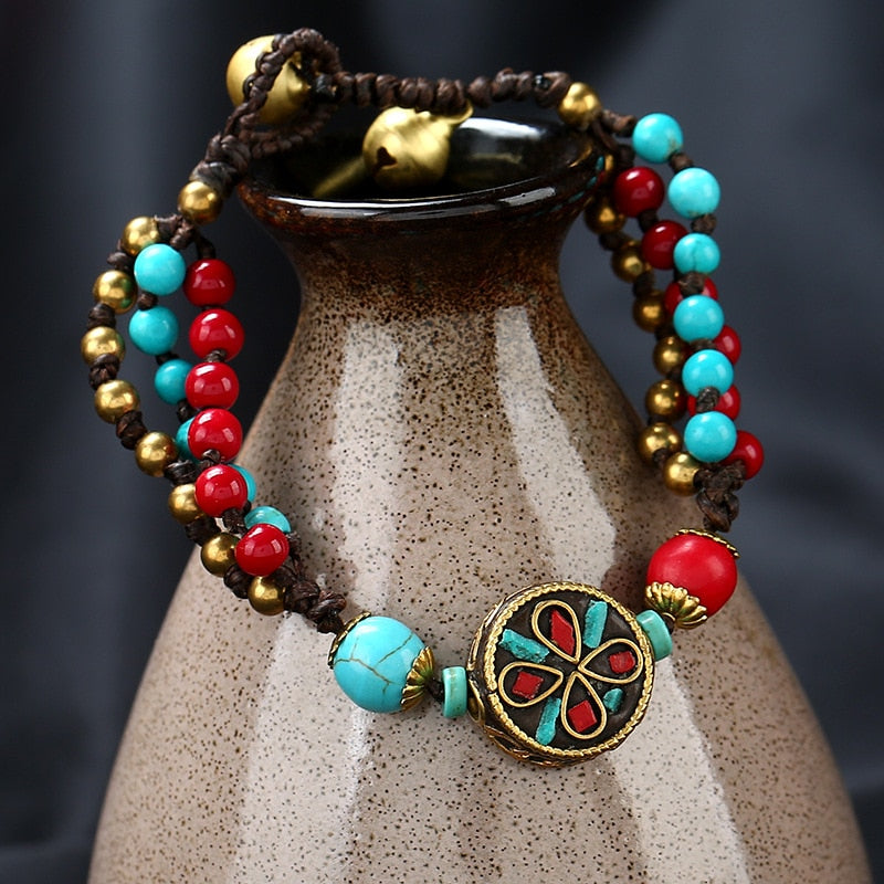 Handmade Vintage Braided Nepal Bracelet - The Trendy Accessories Store