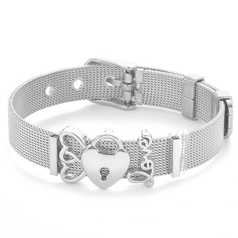 Stainless Steel Charm Lover Bracelet