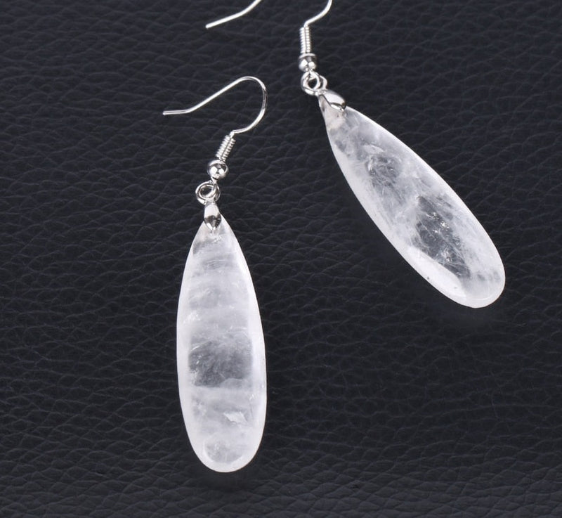 Natural Stone Dangle Long Earrings for Women