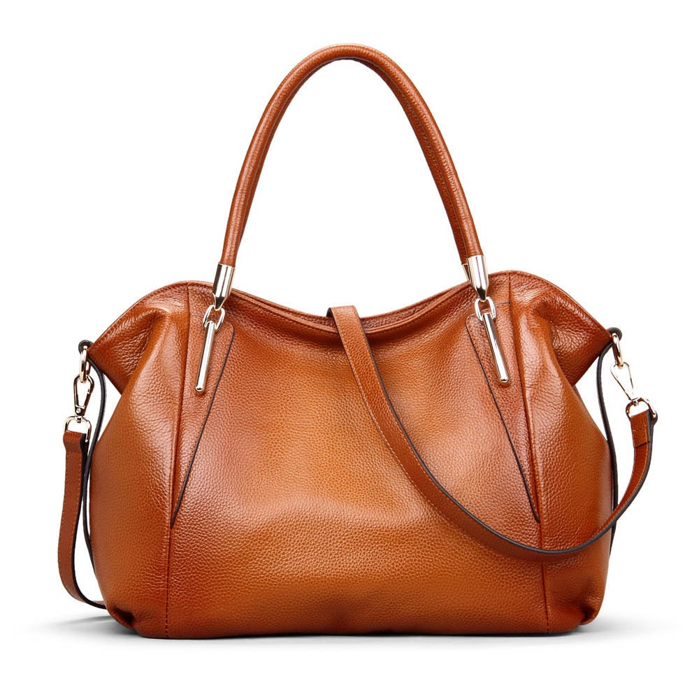 Cowhide Genuine Leather Shoulder Handbags