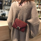 High Quality PU Leather Designer Handbag With Lock Chain - The Trendy Accessories Store