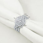3Pcs Set High Quality Zircon Engagement and Wedding Rings Set - The Trendy Accessories Store