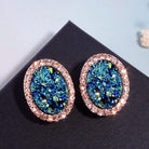 Luxury Inspired Crystal Round Stud Earrings - The Trendy Accessories Store