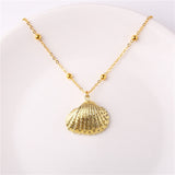 Classic Gold Plated Shell Necklaces and Pendants - The Trendy Accessories Store