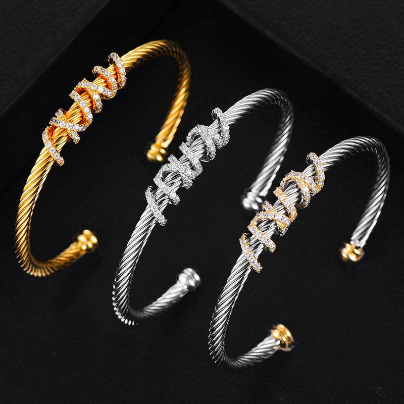 Trendy & Beautiful Diva Bangle Bracelet With Crystal