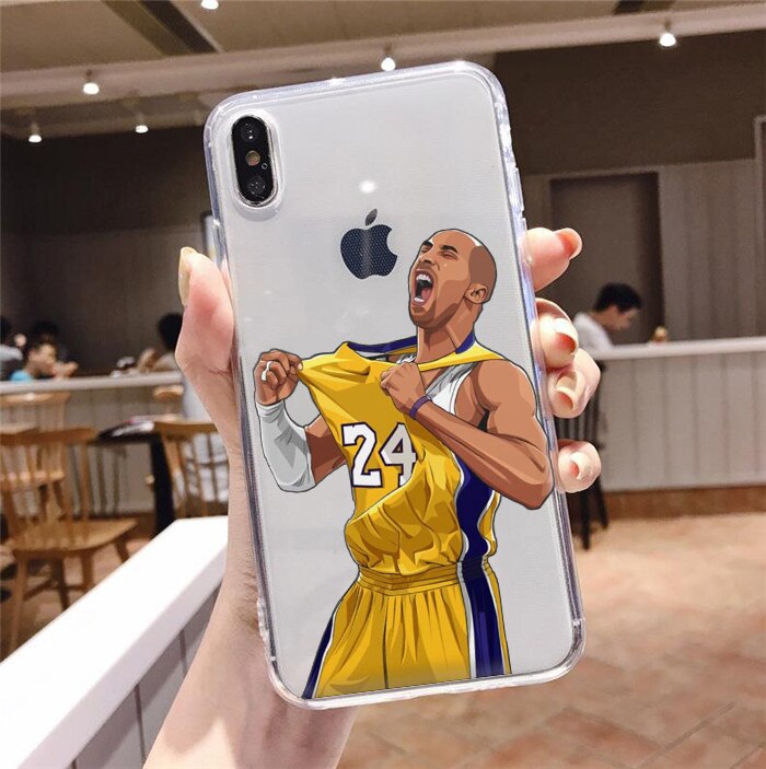 Legendary basketball Superstar 24 Transparent Soft Silicone iPhone Case - The Trendy Accessories Store