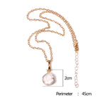 Handmade Gold Plated Chain Necklace with Natural Minerals Stone Crystal Charm Pendant - The Trendy Accessories Store