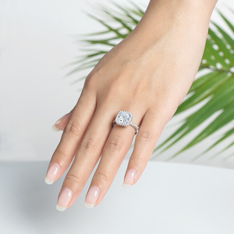 Asscher Cut Austrian Engagement Rings - The Trendy Accessories Store