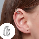 Crystal Pitch Gold Plated Ear Clip Earring