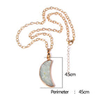 Handmade Gold Plated Chain Necklace with Natural Minerals Stone Crystal Charm Pendant - The Trendy Accessories Store