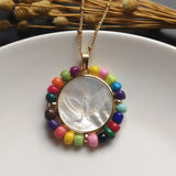 Freshwater Heart and Natural  Pearl Necklace
