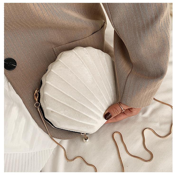 Shell Design Velvet Bag - The Trendy Accessories Store