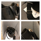 luxury bucket Large Capacity PU Leather bag - The Trendy Accessories Store