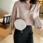 Shell Design Velvet Bag - The Trendy Accessories Store