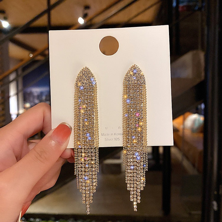 Classic & Exotic Crystal Long Earrings