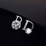 D letter Fine Crystal Stone Trend Setter Earring