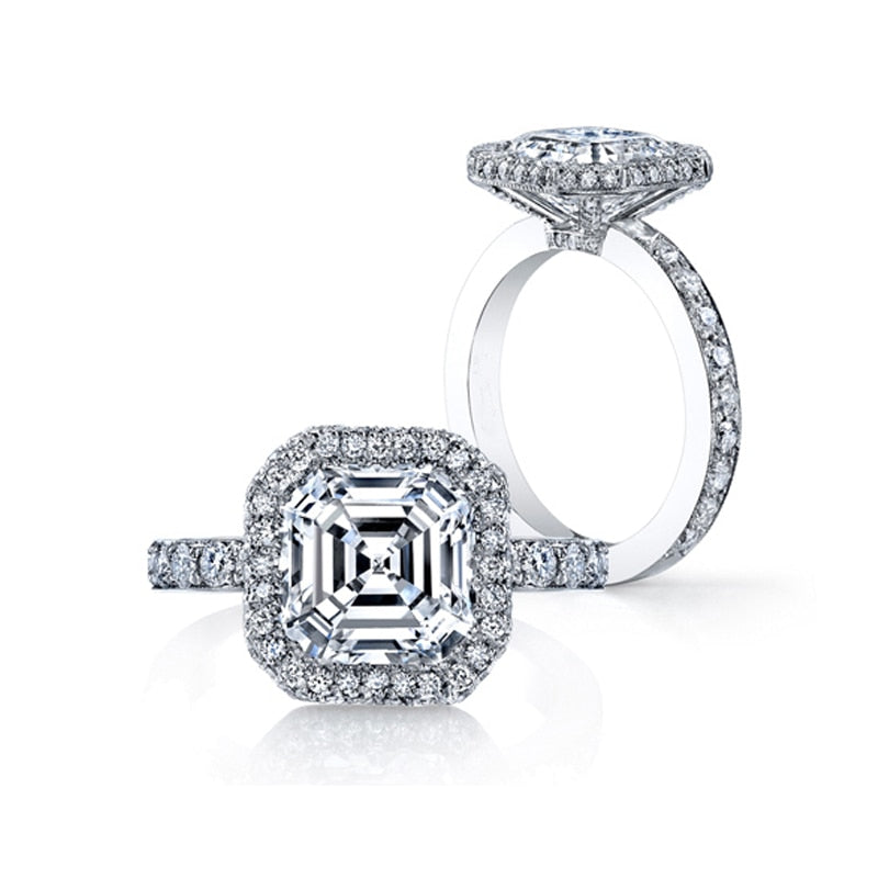 Asscher Cut Austrian Engagement Rings - The Trendy Accessories Store