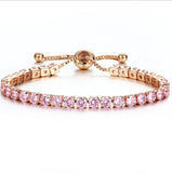 Luxury 4mm Gold Plated Cubic Zirconia Crystal Chain Bracelets - The Trendy Accessories Store