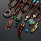 Handmade Vintage Beads Pendant & Necklace